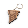 Amazon Hot Sale Custom Logo Printed Wood Wooden Keychain Key Rings