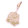 Factory Price Rose Shape PU Luggage Tag Travel Airline Suitcase Name Tags