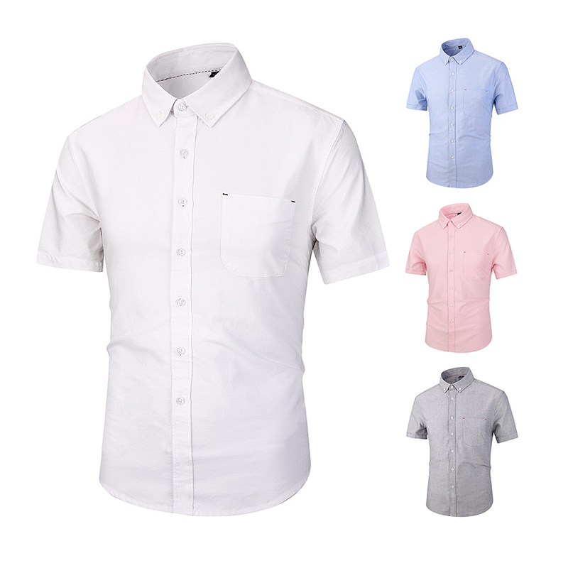 Factory Direct Sale 100% Cotton Men's Shirt Custom Short Sleeve Casual Shirts