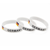 Wholesale Customize German Flag Bracelet Silicone Rubber Germany Wristbands