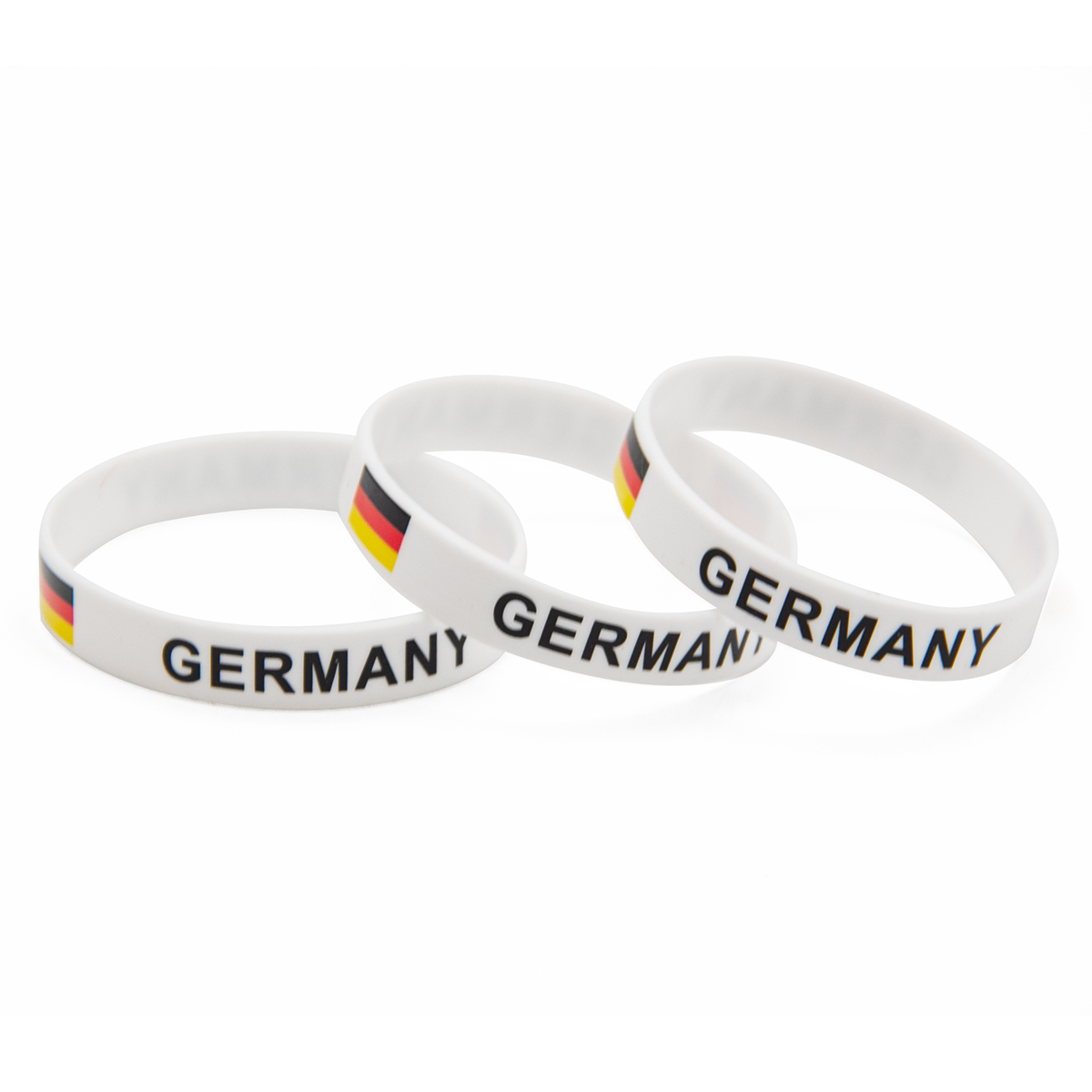 Wholesale Customize German Flag Bracelet Silicone Rubber Germany Wristbands