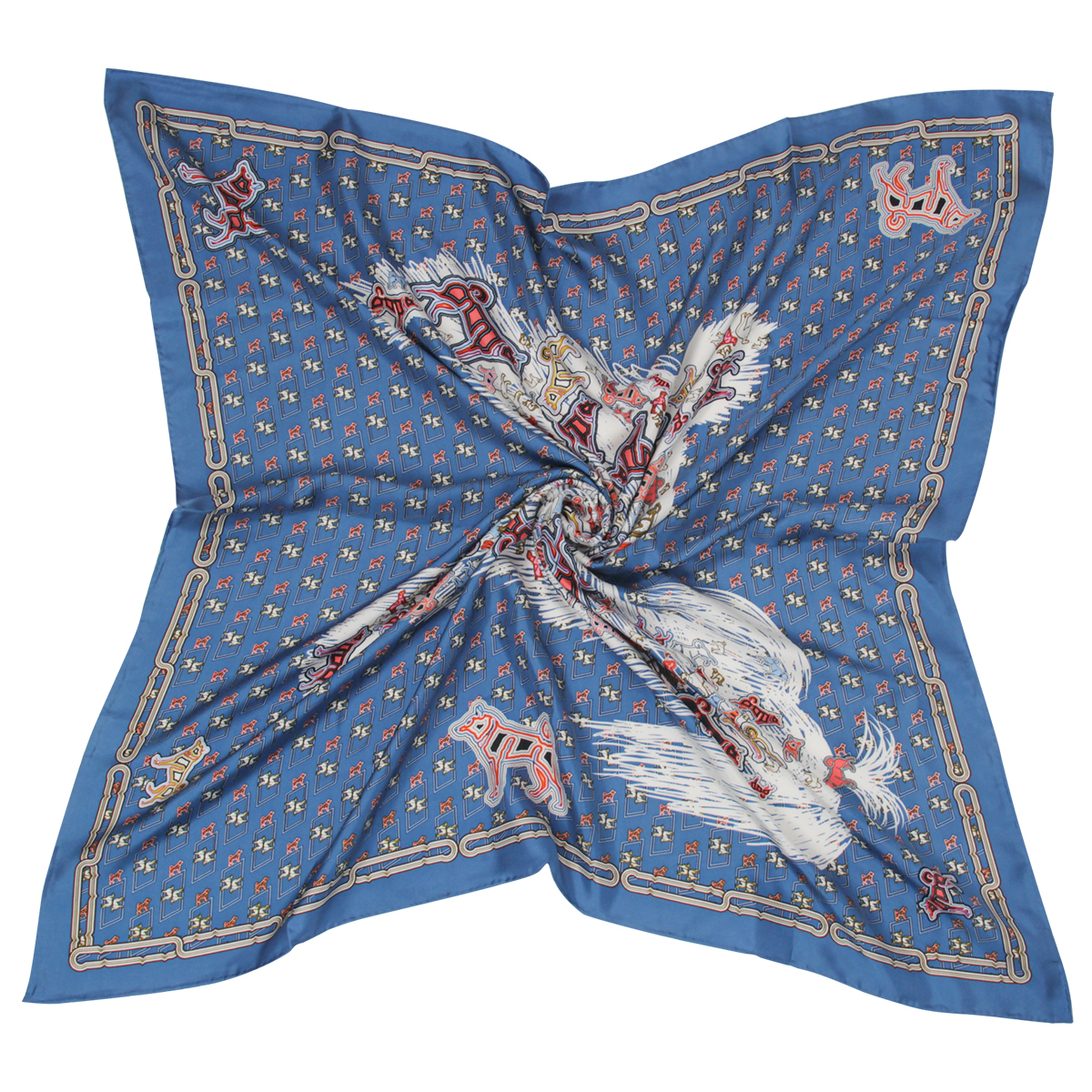 Wholesale Design Silk Scarf Custom Printed Square Satin Silk Neck Scarf For Handbags