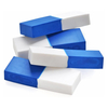 Custom Design Two-Tone White & Blue Vinyl Soft Pencil Erasers For Kids Students