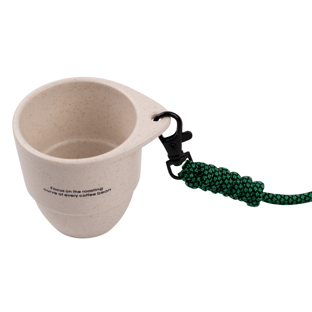 Portable Outdoor Biodegradable 3oz Coffee Grounds Camping Cup With Sling