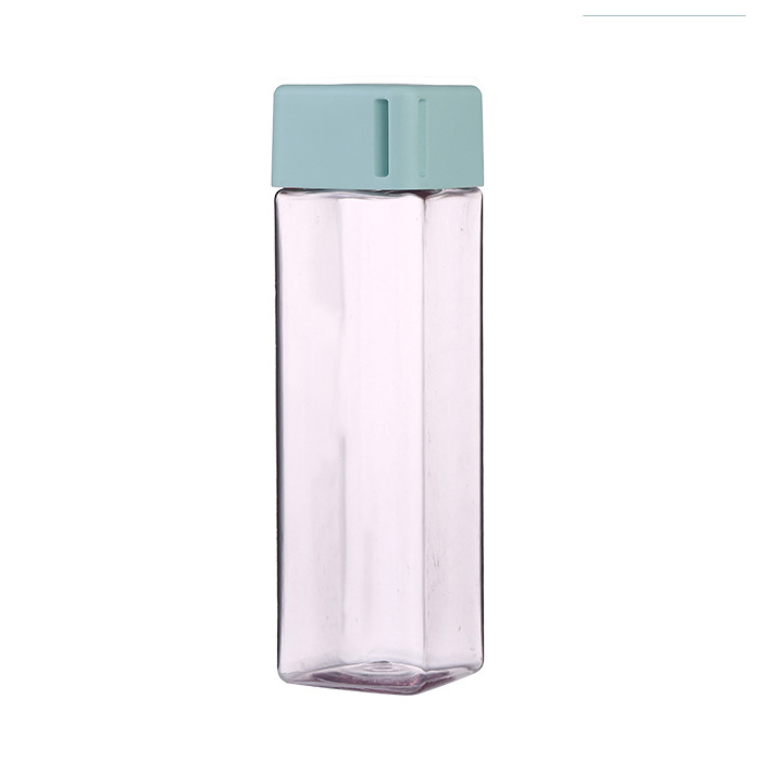 Wholesale Customized Portable Clear Plastic Square Water Bottle