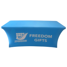 Custom Elastic Spandex Stretched Table Cloth Premium Table Cover for Trade Shows and Events