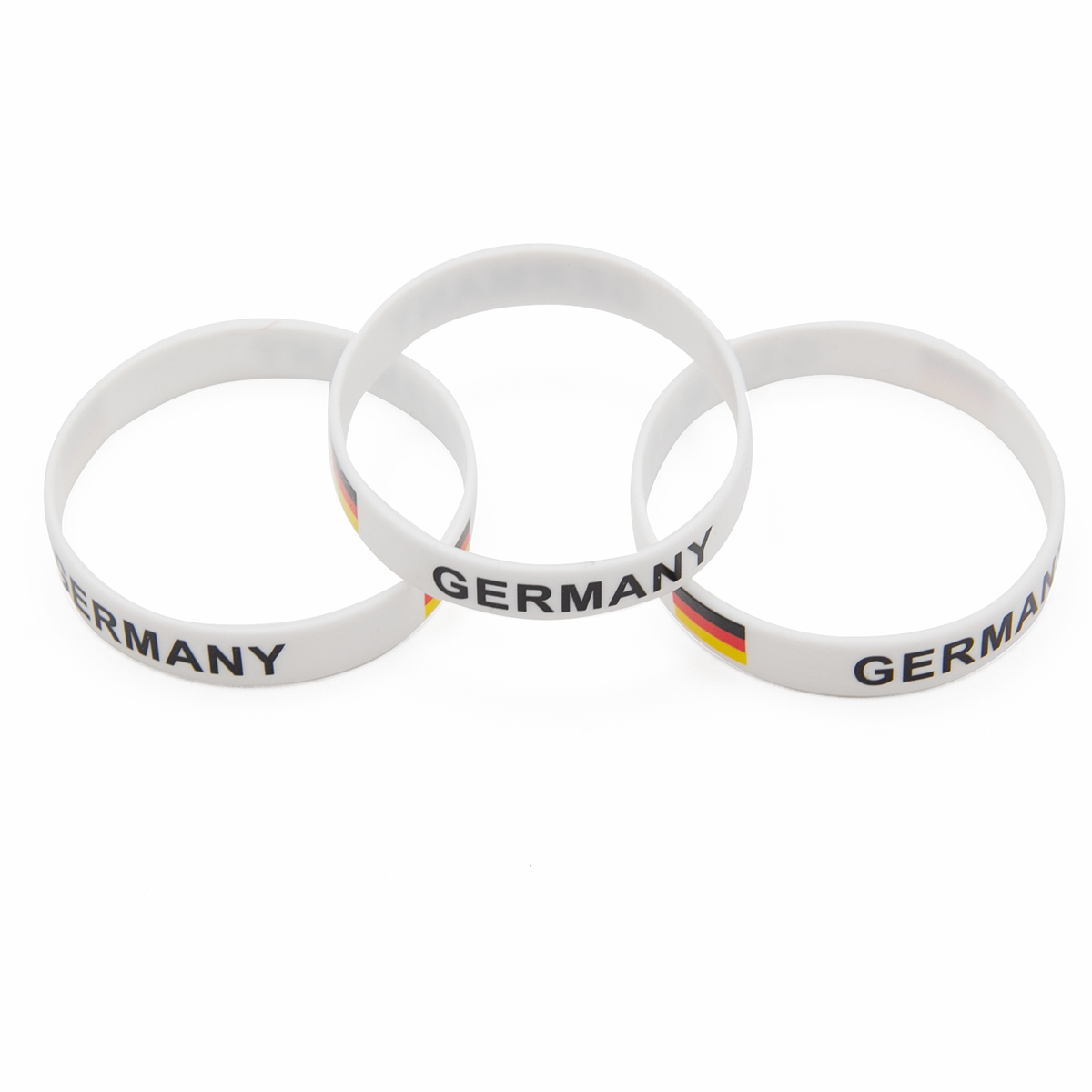 Wholesale Customize German Flag Bracelet Silicone Rubber Germany Wristbands