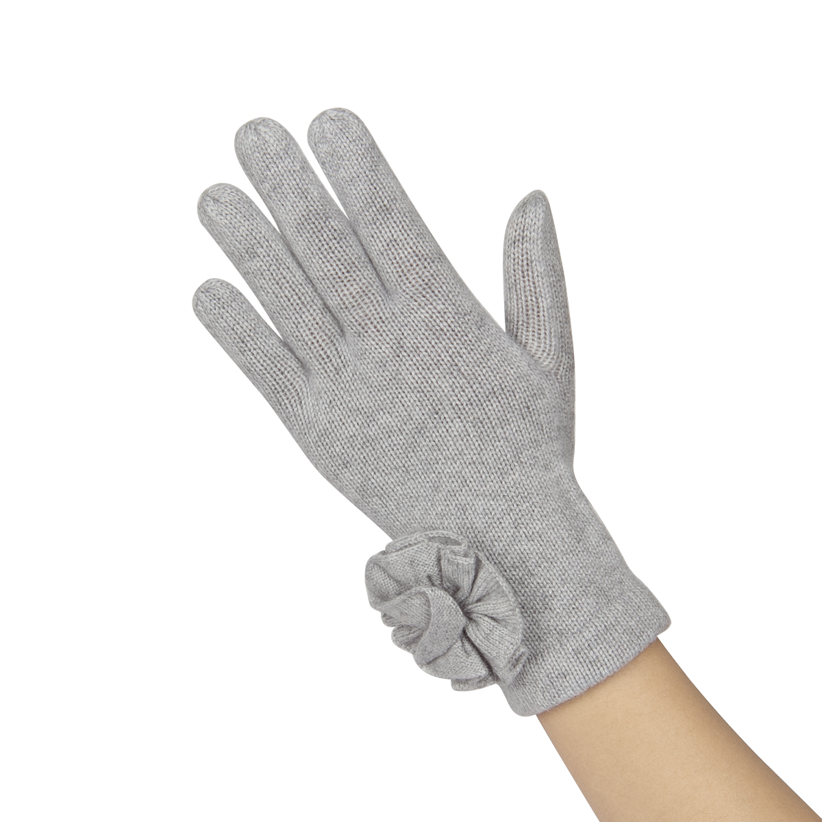 100% Pure Womens Cashmere Gloves Custom Winter Knit Gloves With Logo