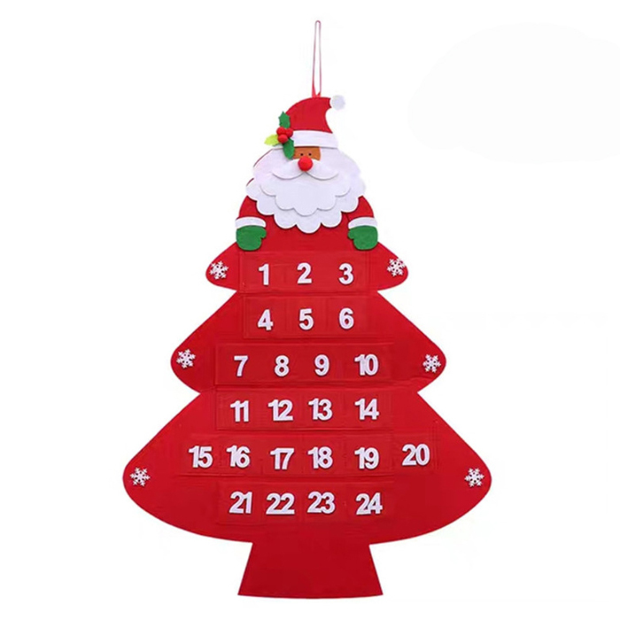 Wholesale Cheap Price Christmas Decoration Kids Felt Christmas Tree Advent Calendar
