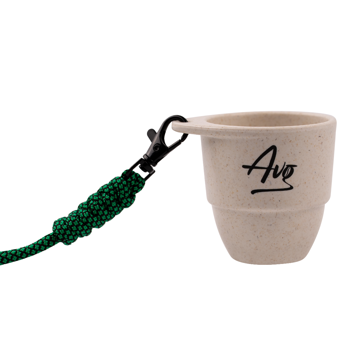 Portable Outdoor Biodegradable 3oz Coffee Grounds Camping Cup With Sling