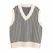 Customized Oversize Waistcoat Women Knit Sweater Vest