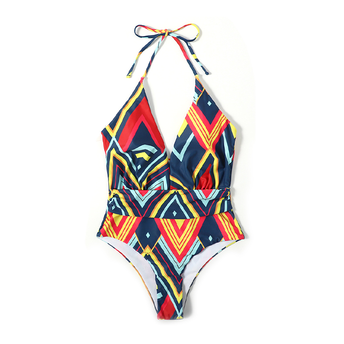 Fashionable One-piece Swimwear Custom Printed Sexy Bikini Swimsuit 