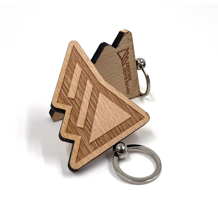 Wholesale Cheap Price Hand Made Wooden Keychain With Logo Customized