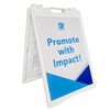 Customized Mini Plastic A Frame Double Side Advertising Display Stand