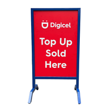 Portable Double Sided Reflective Free Standing Metal Curb Signs