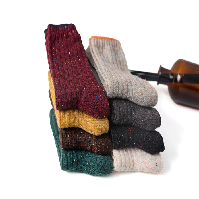 Colorful Wool Socks With Stripe Women Winter Thicken Cashmere Socks 