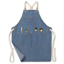 Customized Stripe Aprons Kitchen Cooking Cleaning Chef Apron