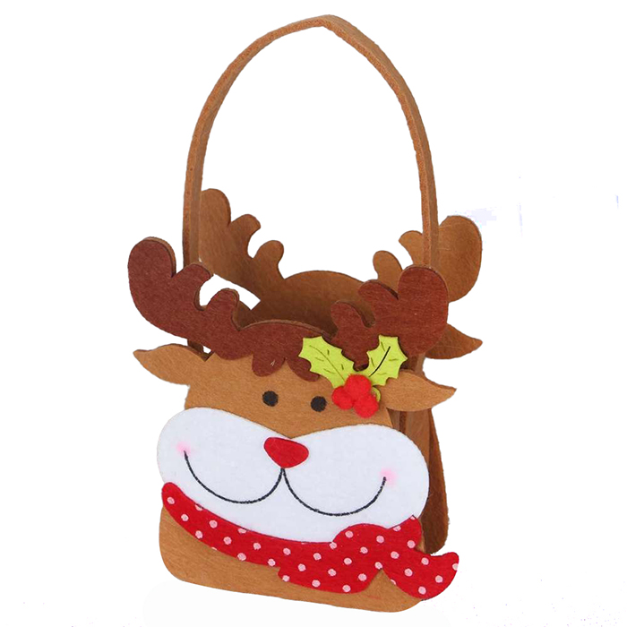Custom Design Christmas Decoration Santa Candy Bags Felt Christmas Gift Bags