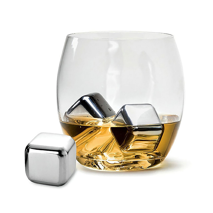 Amazon Hot Sale Food Grade Stainless Steel Chilling Whiskey Stones Ice Cubes For Bar