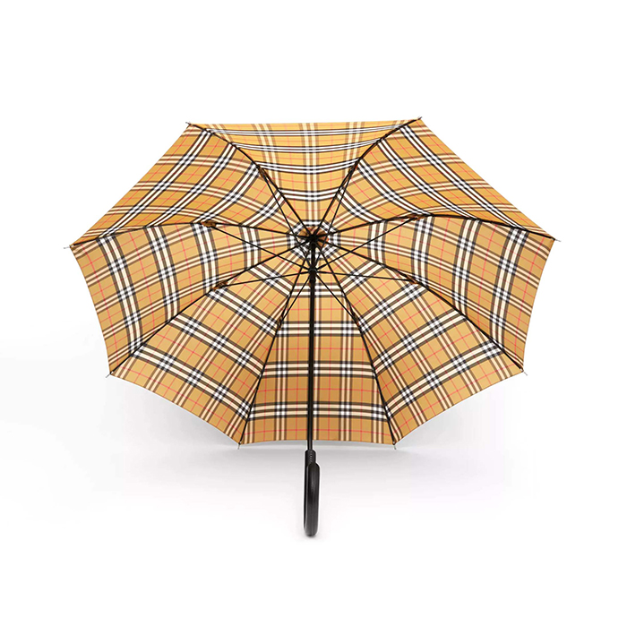 Wholesale Custom Foldable Umbrella Fashion Vintage Check Folding Umbrella