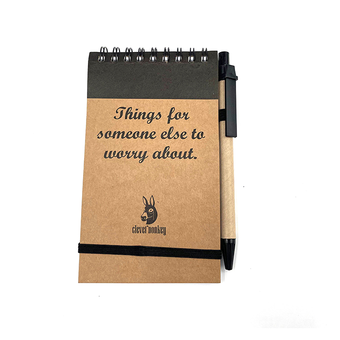 Factory Price Eco-friendly Kraft Cover Mini Notepad Custom Spiral Composition Notebook With Pen