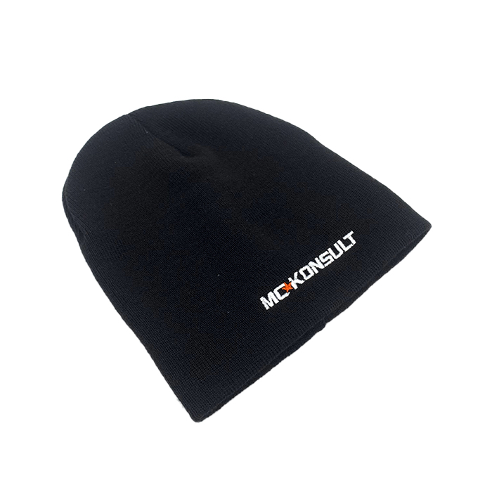 Wholesale Custom Embroidery Logo Solid Color Warm Winter Beanie Knit Hat
