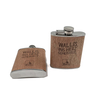 High Quality Personalized Stainless Steel Wine Flask Wood Wrapped Hip Flask