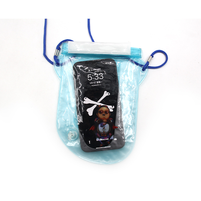 Wholesale Customized PVC Waterproof Mobile Phone Case Dry Bag With Lanyard