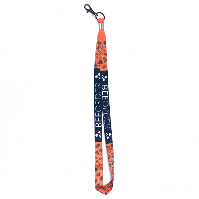 Factory Direct Sale Polyester Material Cheap Double Clip Custom Double Woven Lanyards