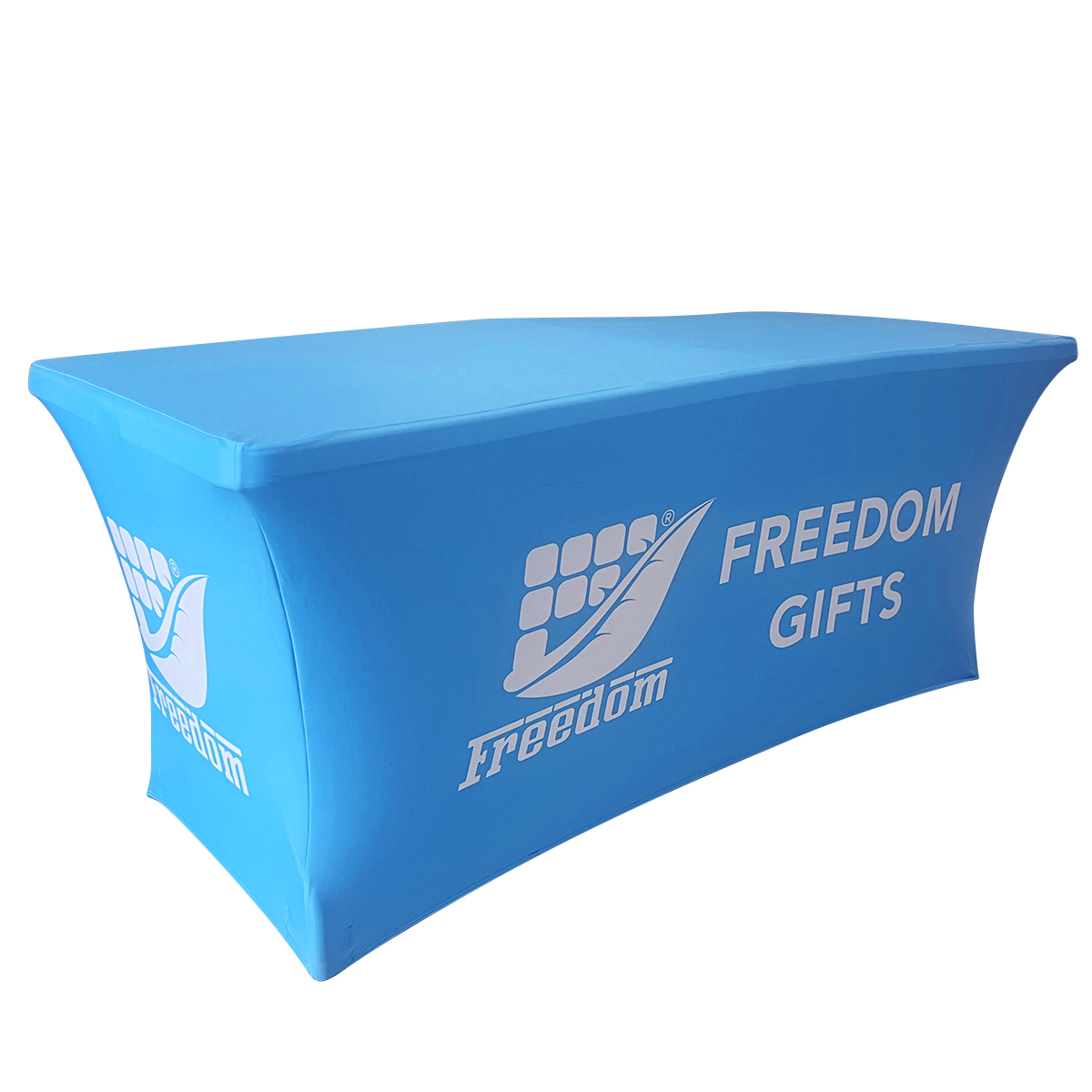 Custom Elastic Spandex Stretched Table Cloth Premium Table Cover for Trade Shows and Events