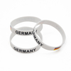 Wholesale Customize German Flag Bracelet Silicone Rubber Germany Wristbands