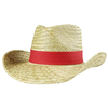 Custom Sombrero Western Hat Ribbon Logo Natural Straw Woven Unisex Straw Cowboy Hat