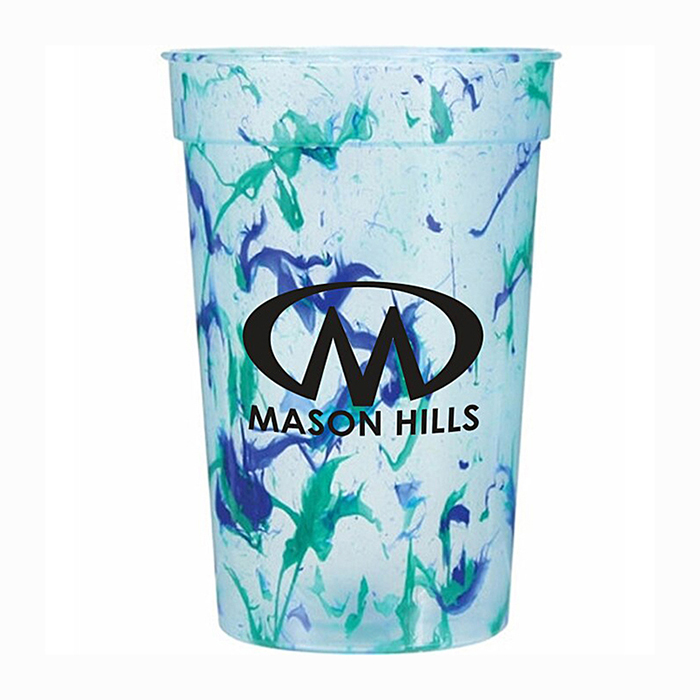 Custom Design Reusable Plastic Water Drinking Cups Confetti Stadium Cup