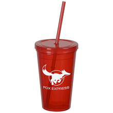 Custom Design 16oz Reusable Stadium Cup Plastic Drinking Cup With Lid