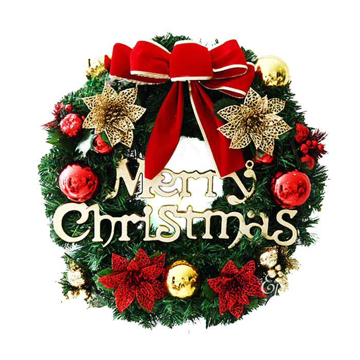 High Quality Christmas Ornament Wreath Christmas Decoration Garland With Lighting