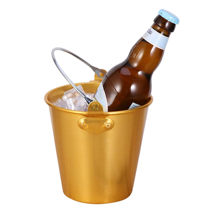 Factory Price Small Metal Buckets Mini Tinplate Metal Ice Bucket For Beer