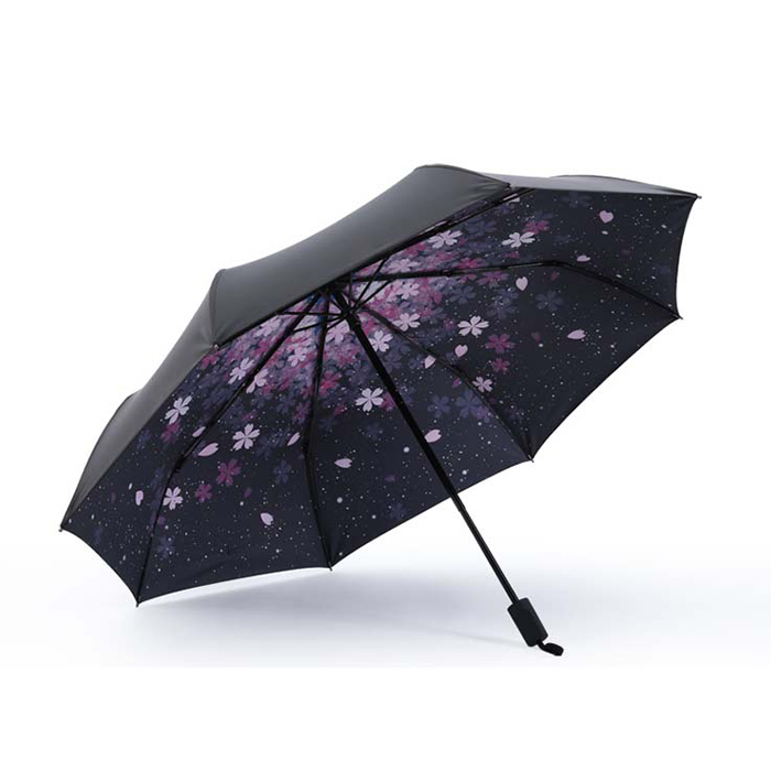 Wholesale Custom Promotional Sakura Umbrella Anti-UV Folding Umbrella 