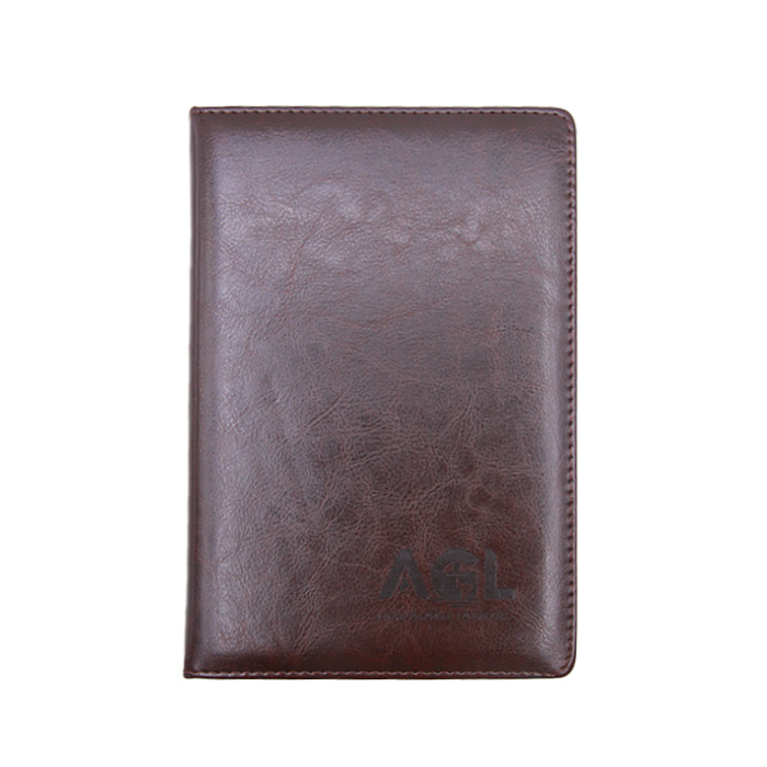 Custom Logo A5 Size PU Leather Soft Cover Journal Notebook