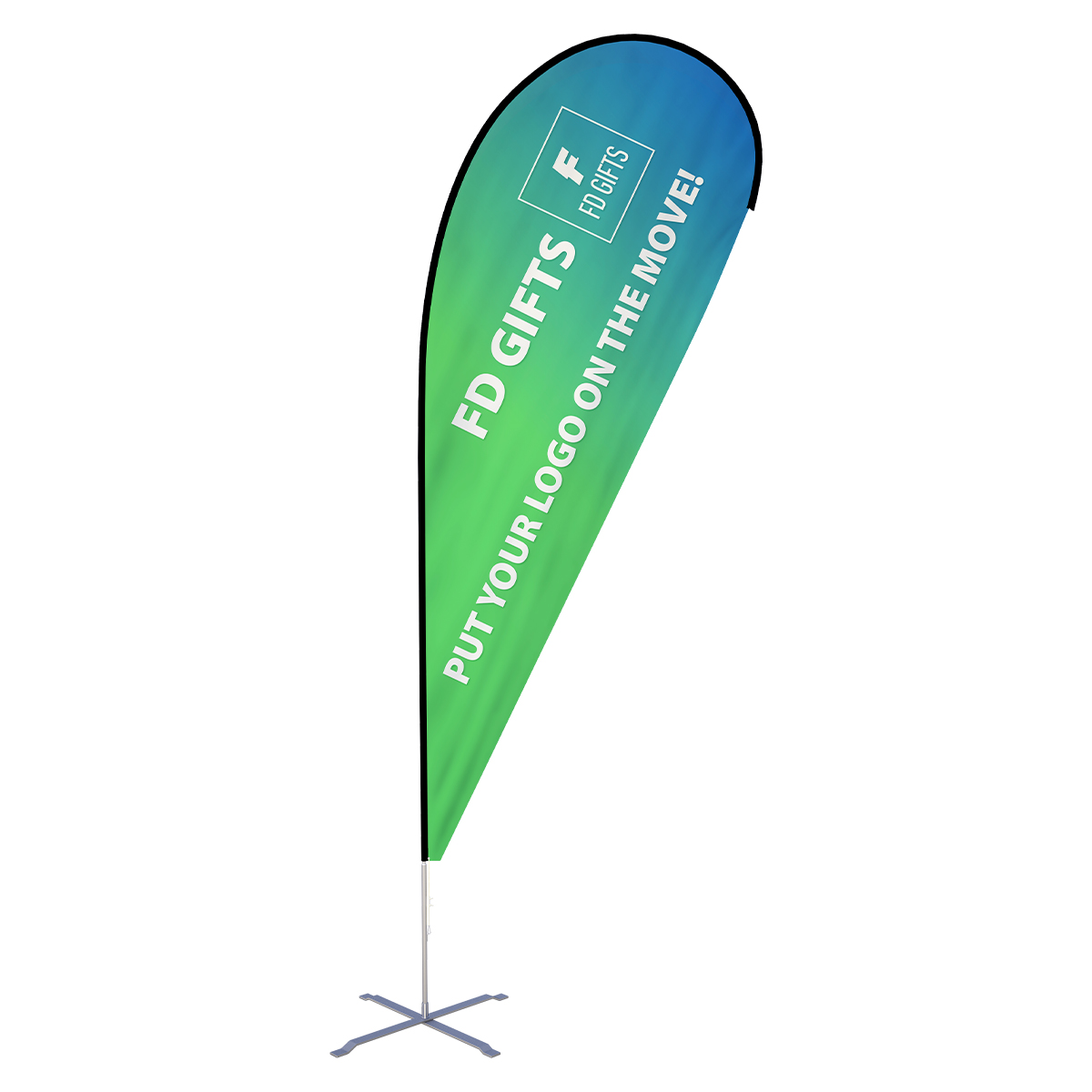 Outdoor Flying Banner Custom Logo Beach Feather Flags Advertising Flag