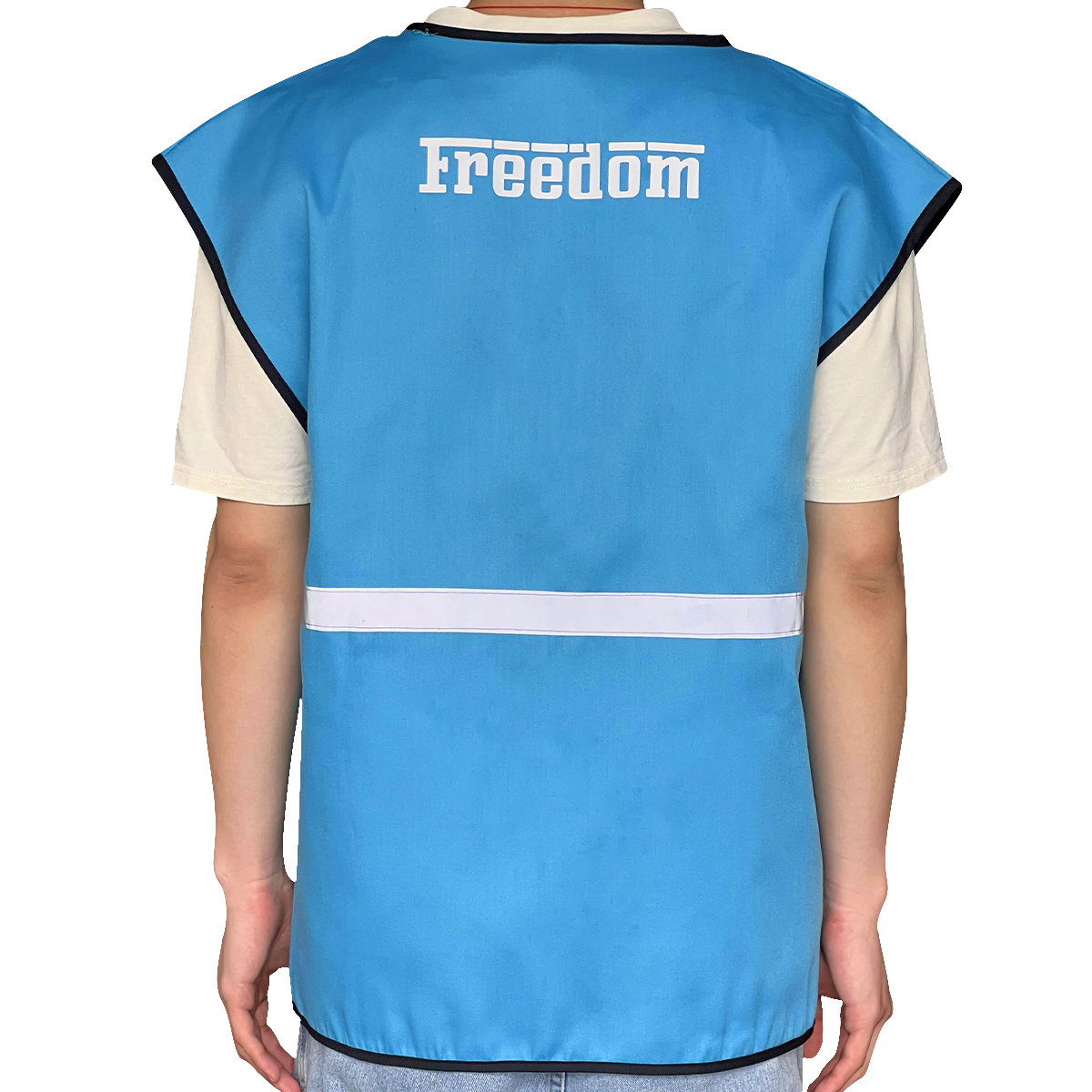 High Quality Adult Large Employee Uniform Vest Custom Sleeveless Zipper Vest