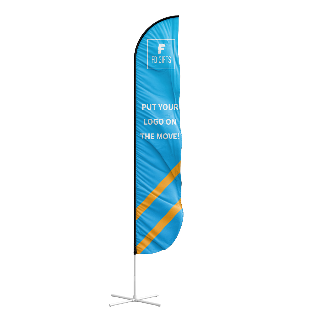 Outdoor Flying Banner Custom Logo Beach Feather Flags Advertising Flag